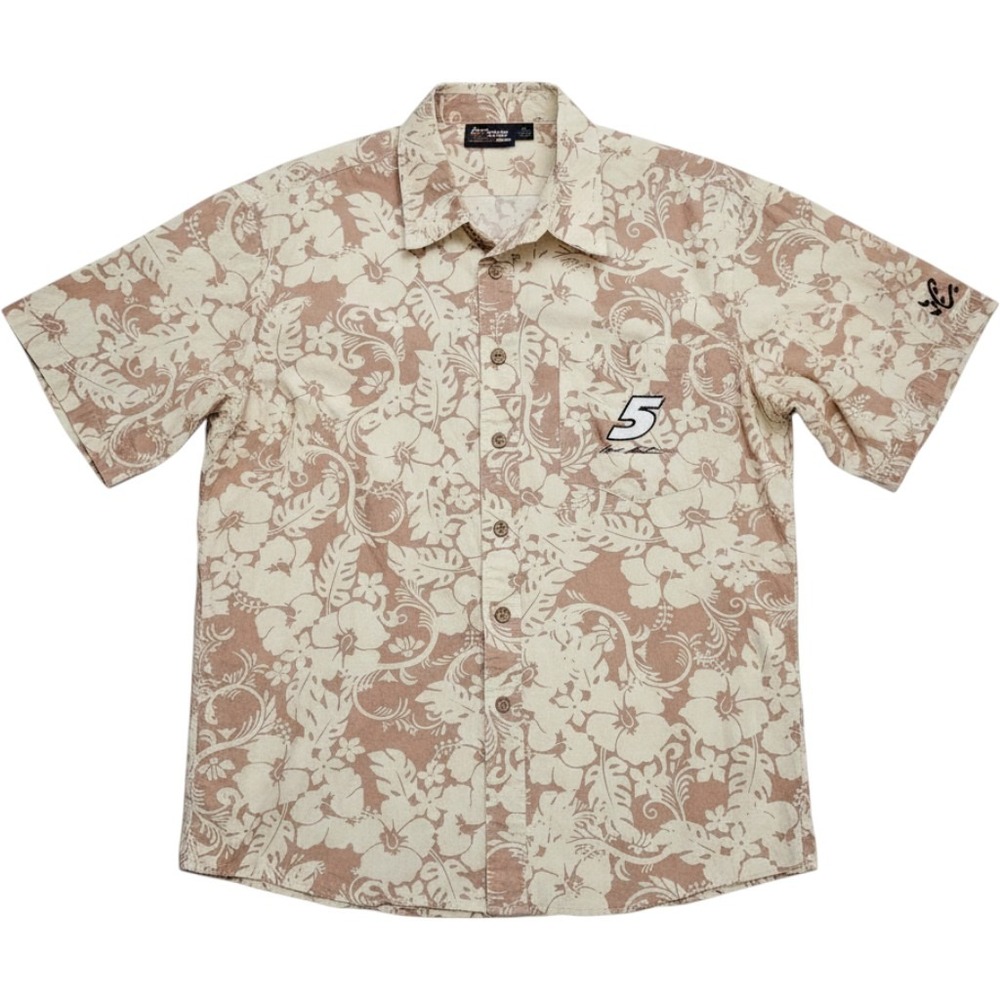 Chase Authentics NASCAR Mark Martin #5 Hawaiian Shirt Mens LG Hendrick Button Up